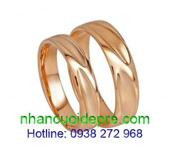 Nhẫn cưới trơn Vàng 18K